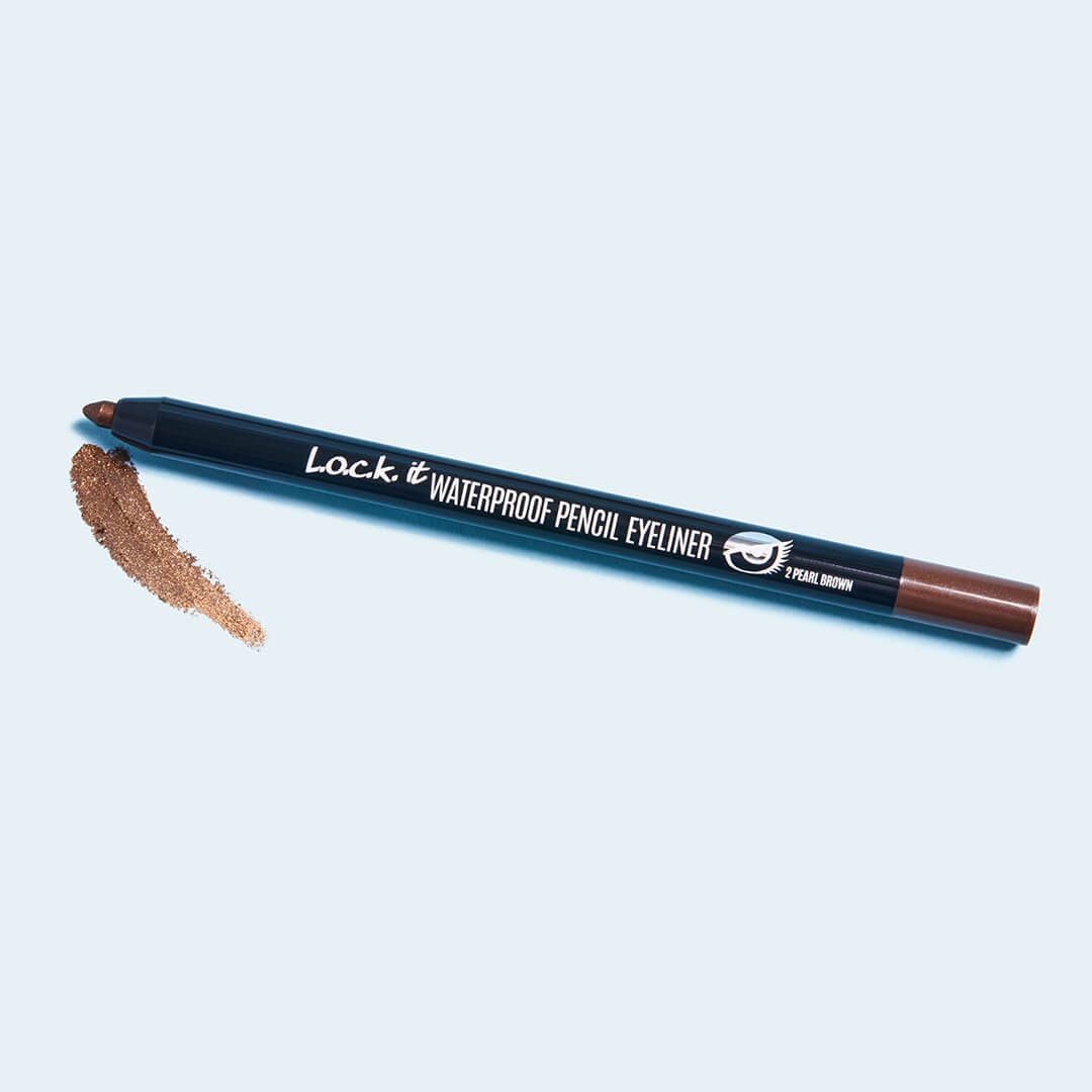 L.O.C.K. COLOR LOCK IT Waterproof Pencil Eyeliner in Pearl Brown