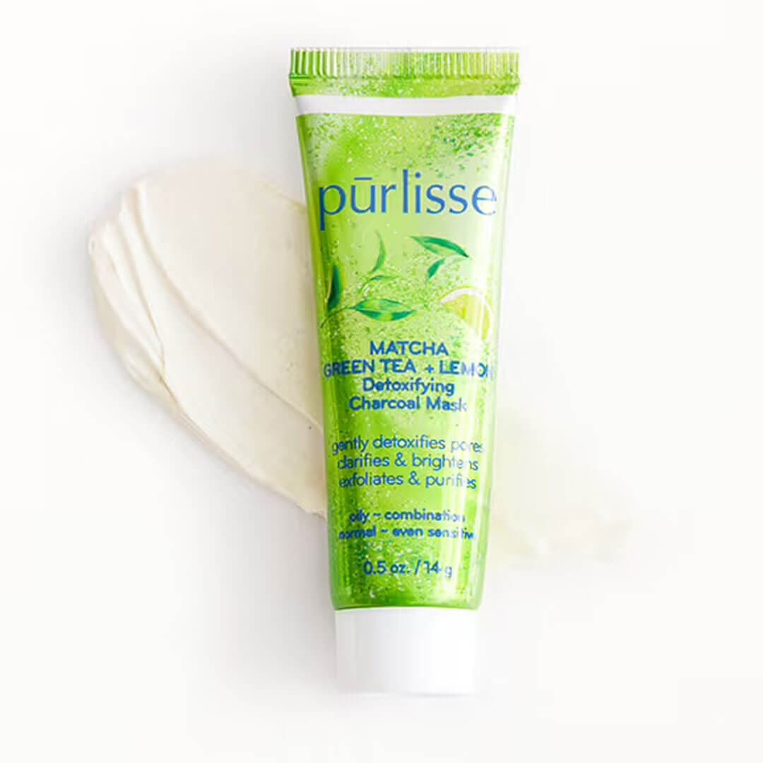 PURLISSE BEAUTY Matcha Green Tea + Lemon Detoxifying Charcoal Mask