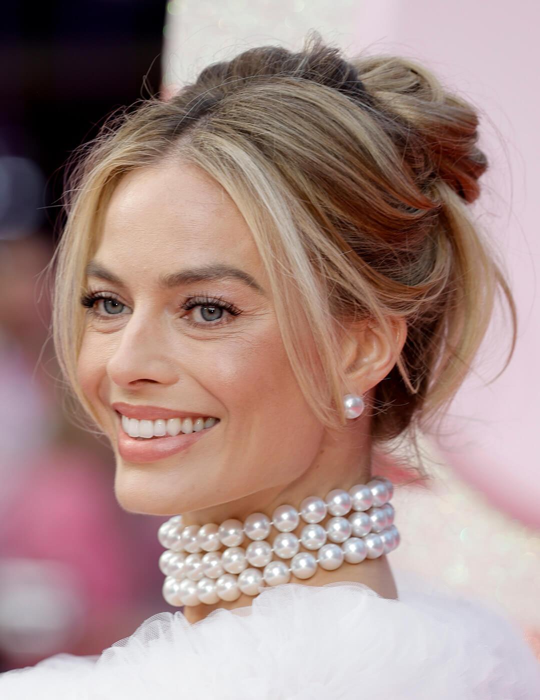 Margot Robbie attends The European Premiere Of "Barbie" at Cineworld Leicester Square on July 12, 2023 in London, England.