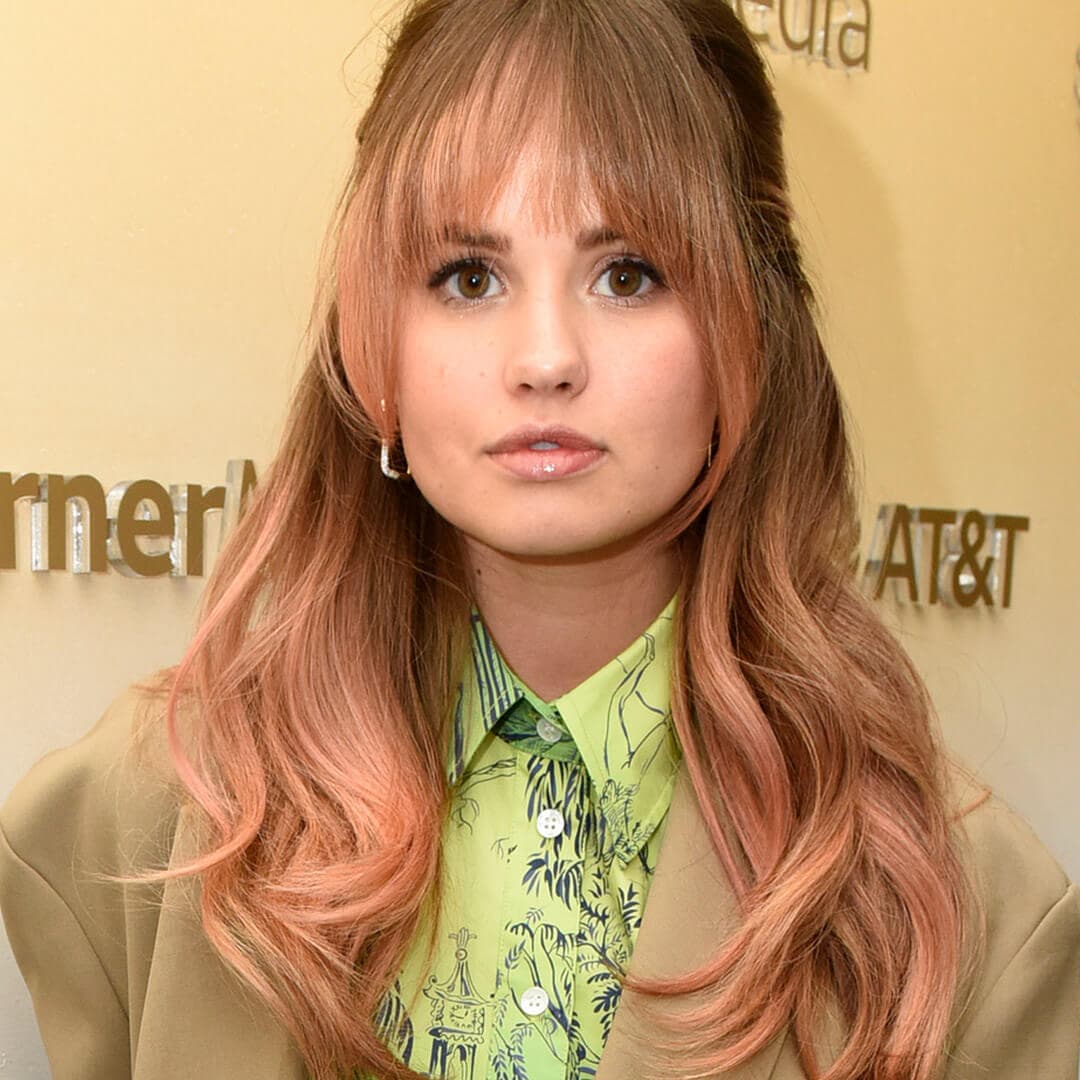 A photo of Debby Ryan with rose gold balayage