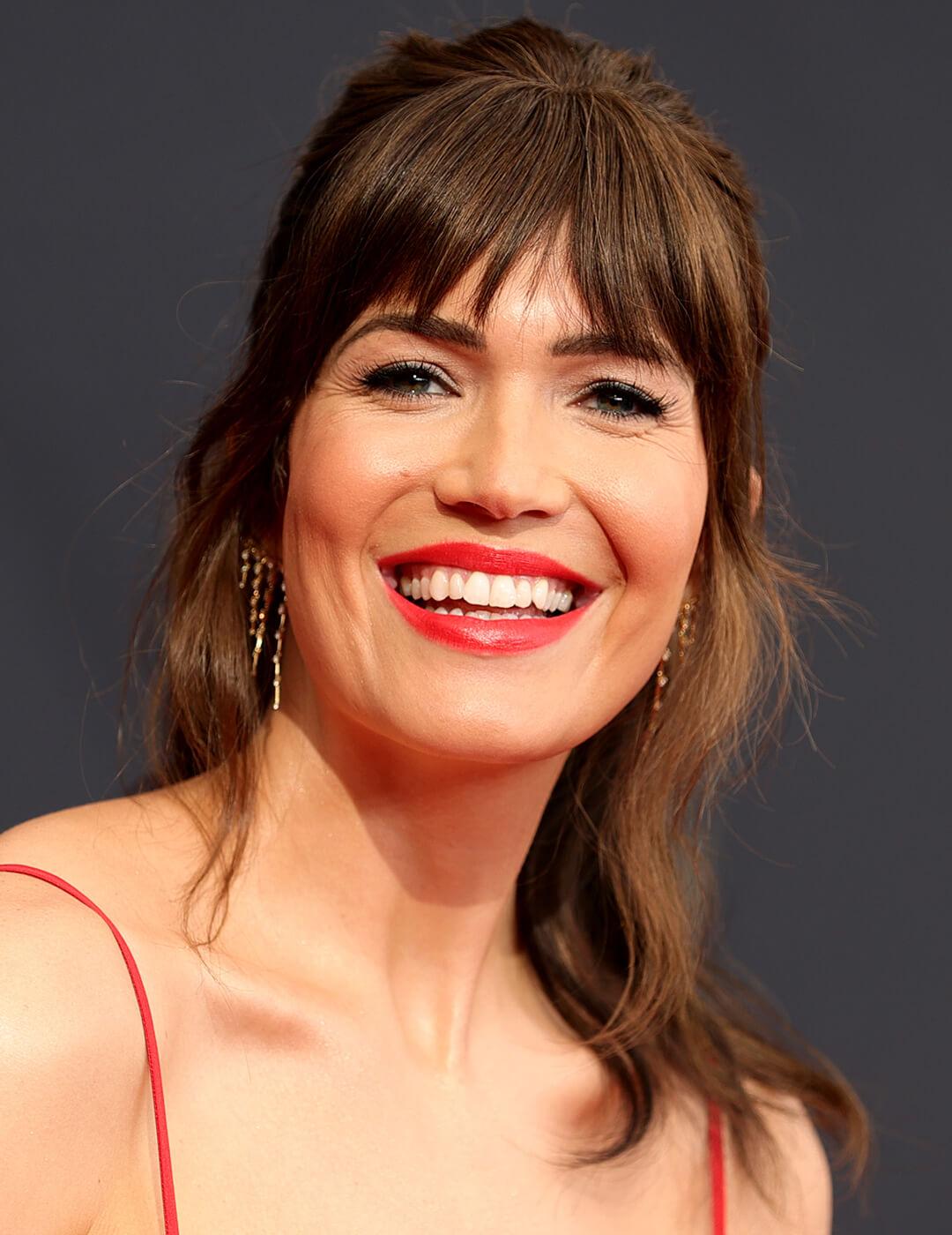 Close-up of a smiling Mandy Moore