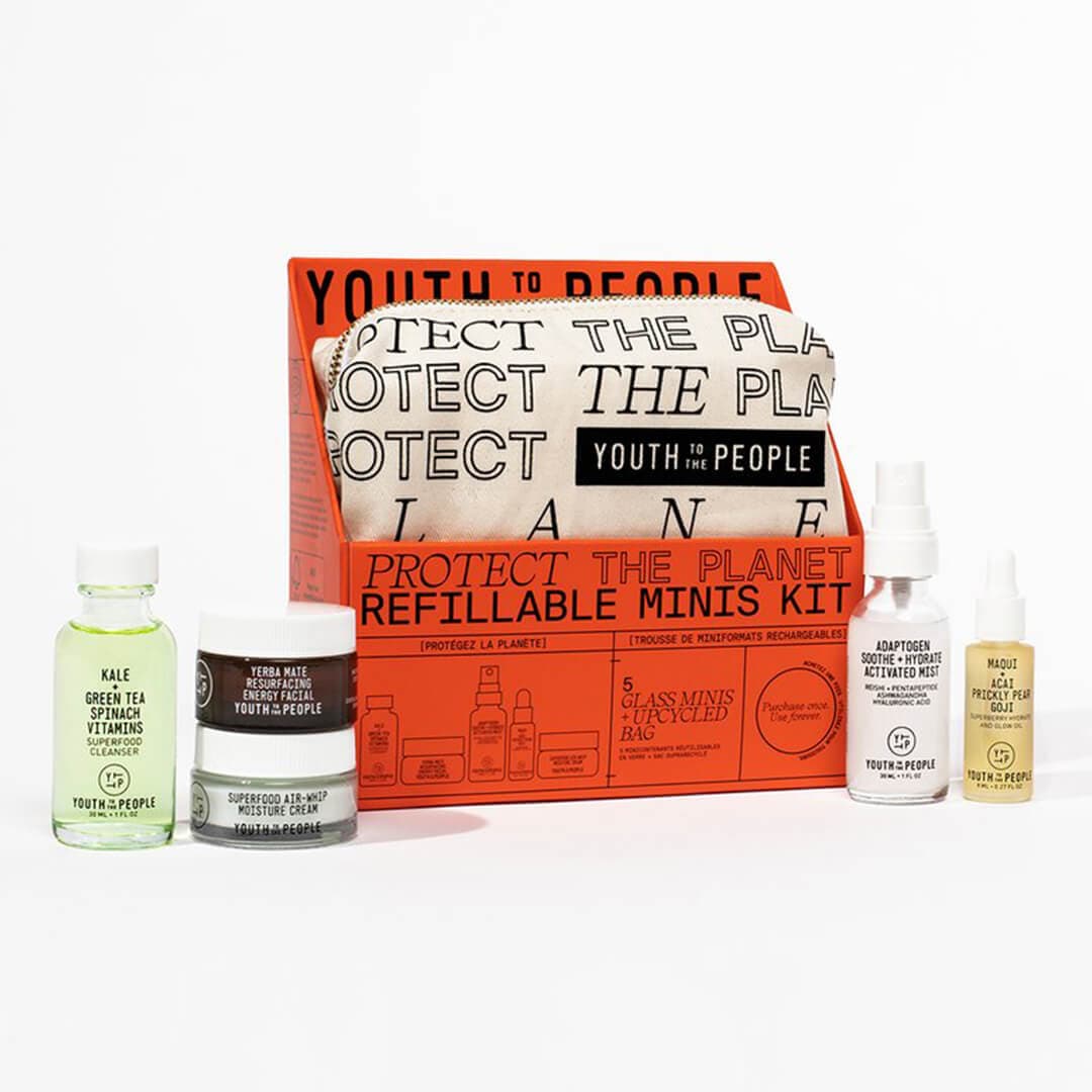 YOUTH TO THE PEOPLE Protect the Planet Refillable Minis Kit