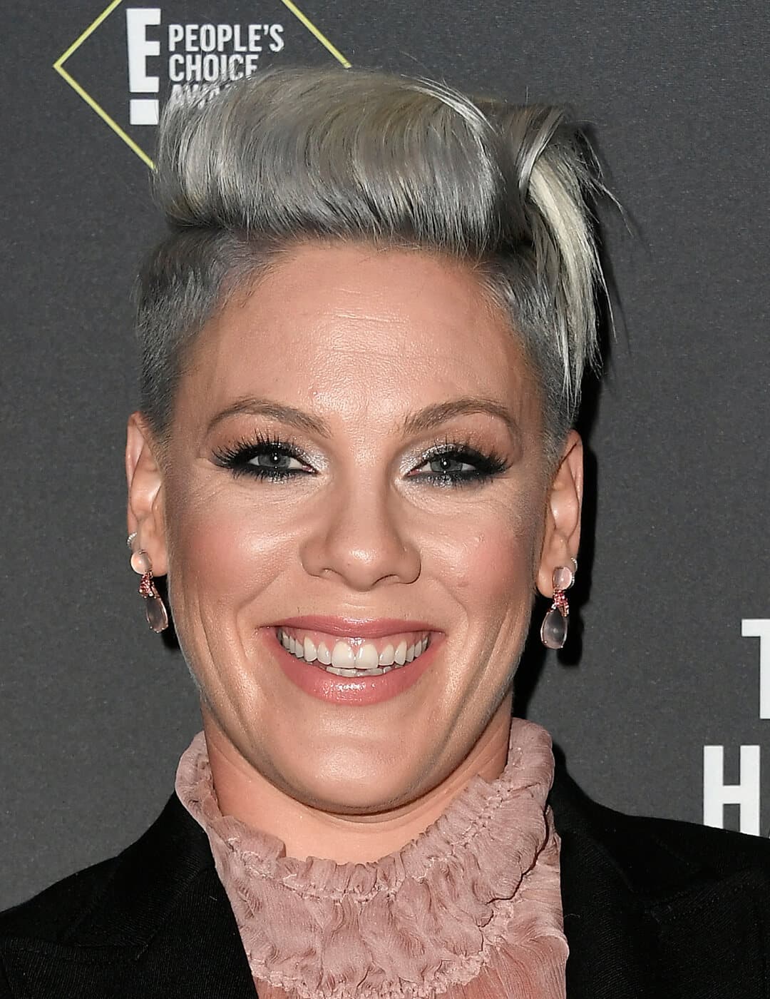A photo of P!nk with an edgy pixie cut