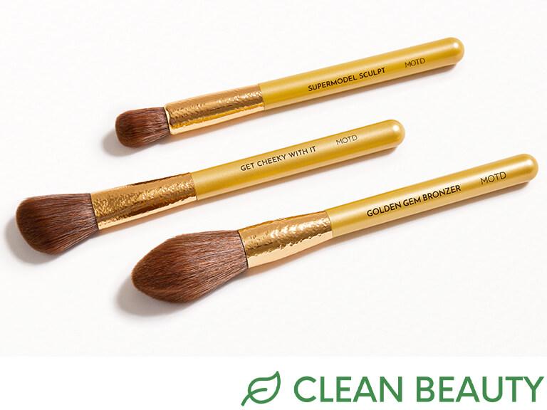 MOTD COSMETICS Gold Goddess Face Brush Set_Clean