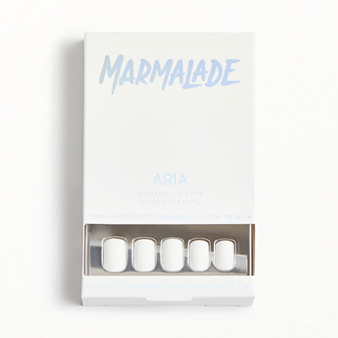 MARMALADE NAILS Press-on Manicure Kit in Aria | Square Matte White