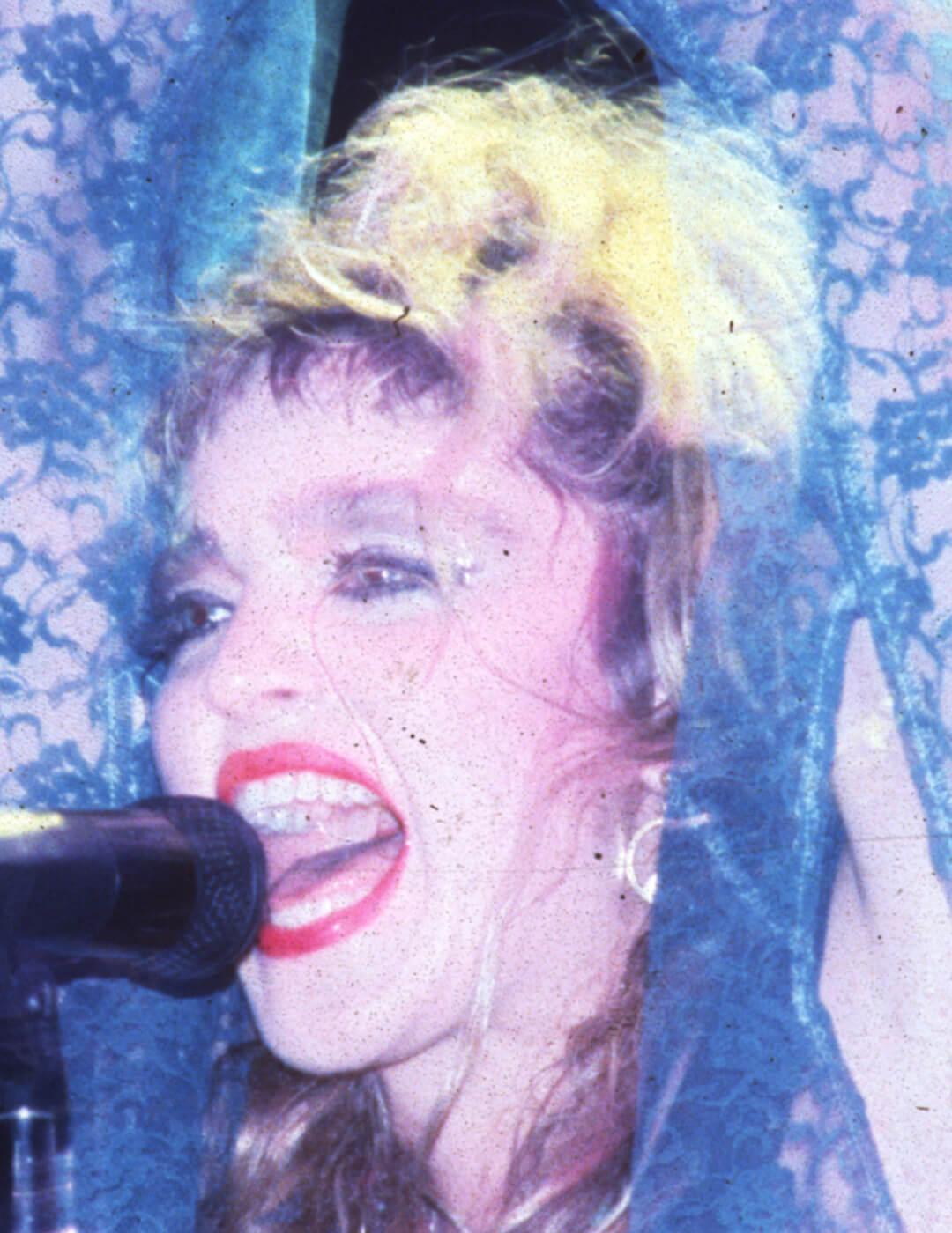 A photo of Madonna onstage at Madison Square Garden in 1984 in New York City