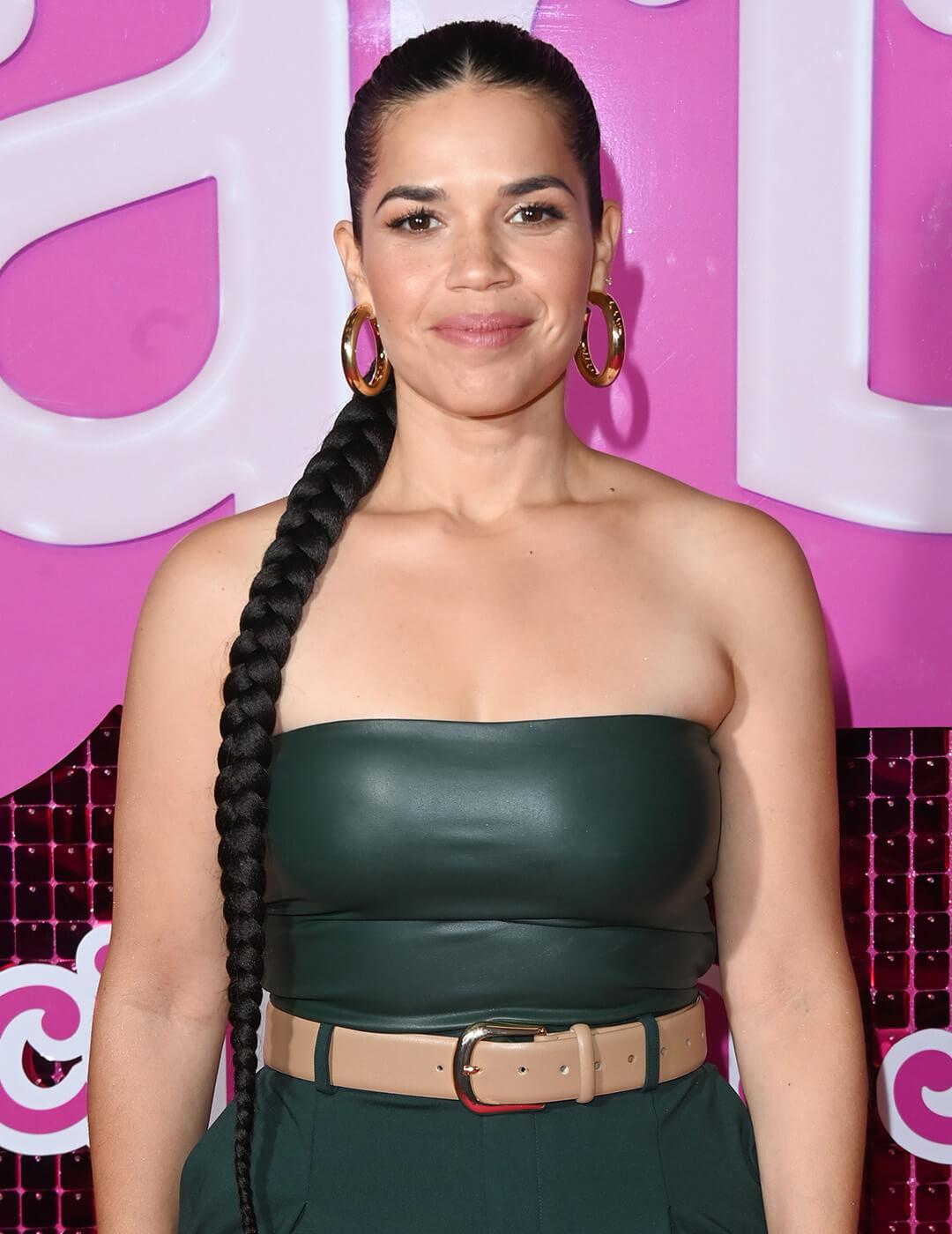 America Ferrera attends a photocall on July 13, 2023 in London, England.