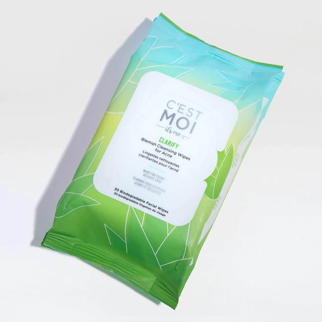 C’EST MOI BEAUTY Clarify Blemish Cleansing Wipes for Acne
