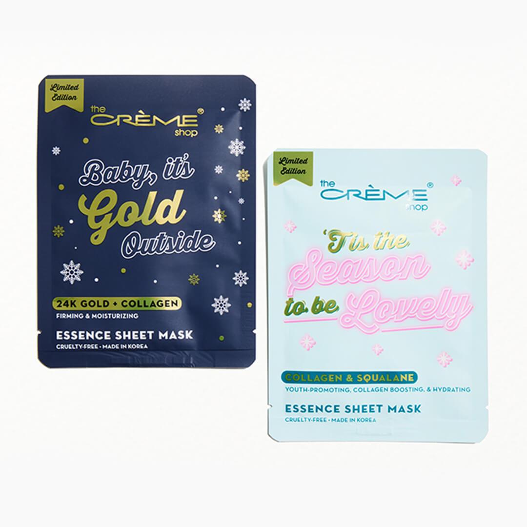 THE CRÈME SHOP Tis The Season To Be Lovely & Baby It's Gold Outside Sheet Mask Duo