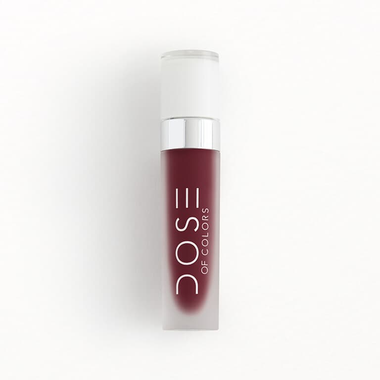 An image of DOSE OF COLORS Liquid Matte Lipstick in Plum Queen.