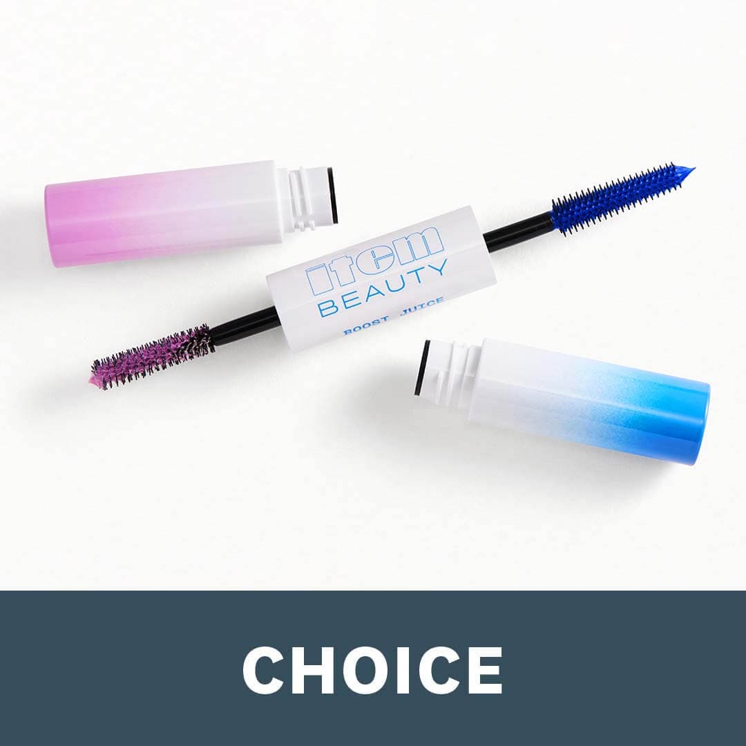 ITEM BEAUTY Boost Juice Dual-Ended Lash Primer & Colored Mascara in Blue & Lilac