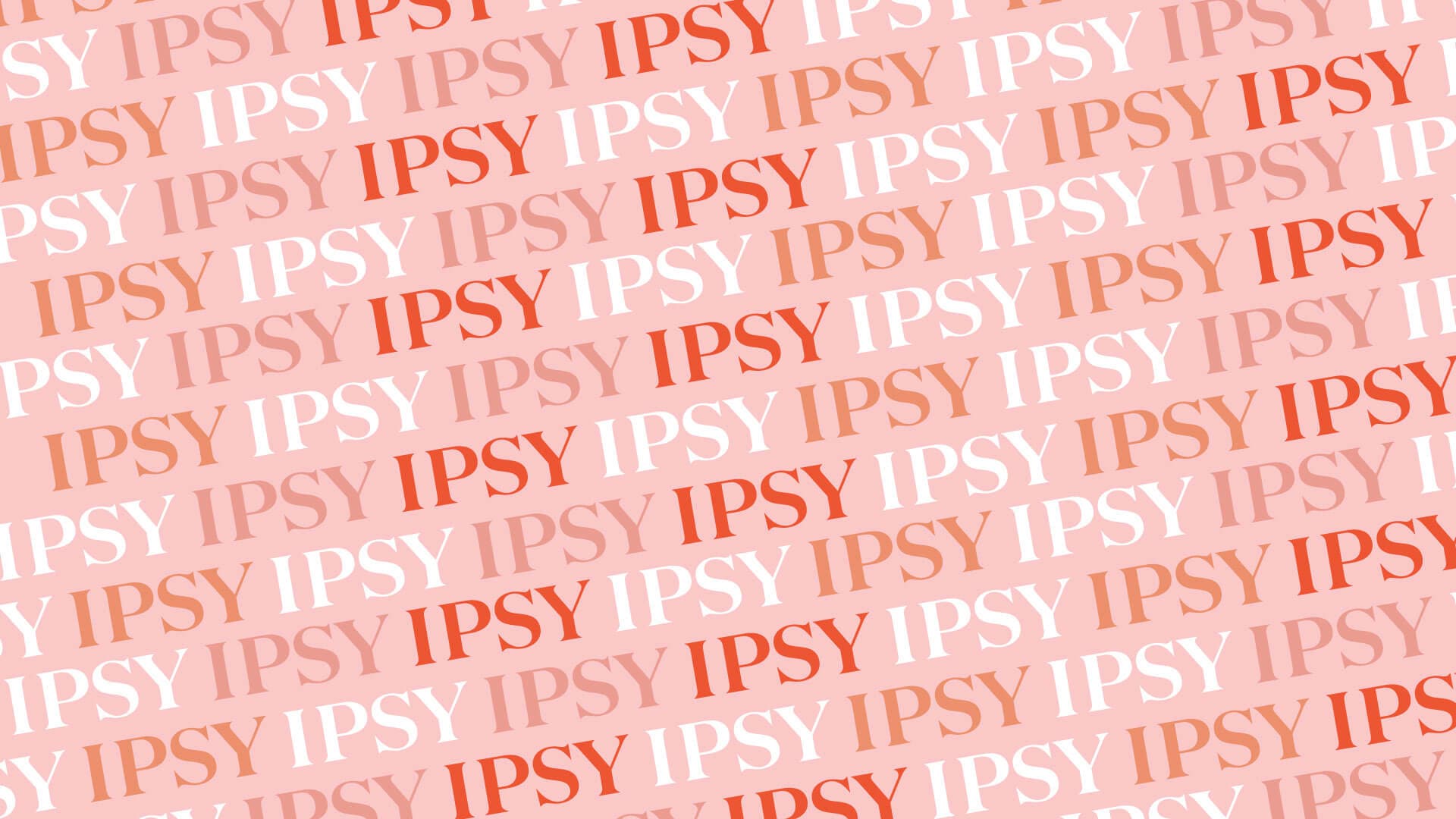 A Zoom background of the IPSY logo repeated. 