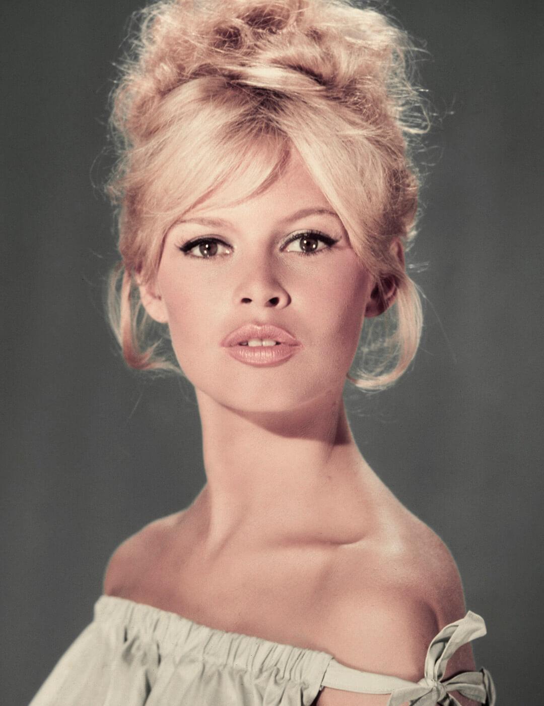 Old studio portrait of actress and model Brigitte Bardot 