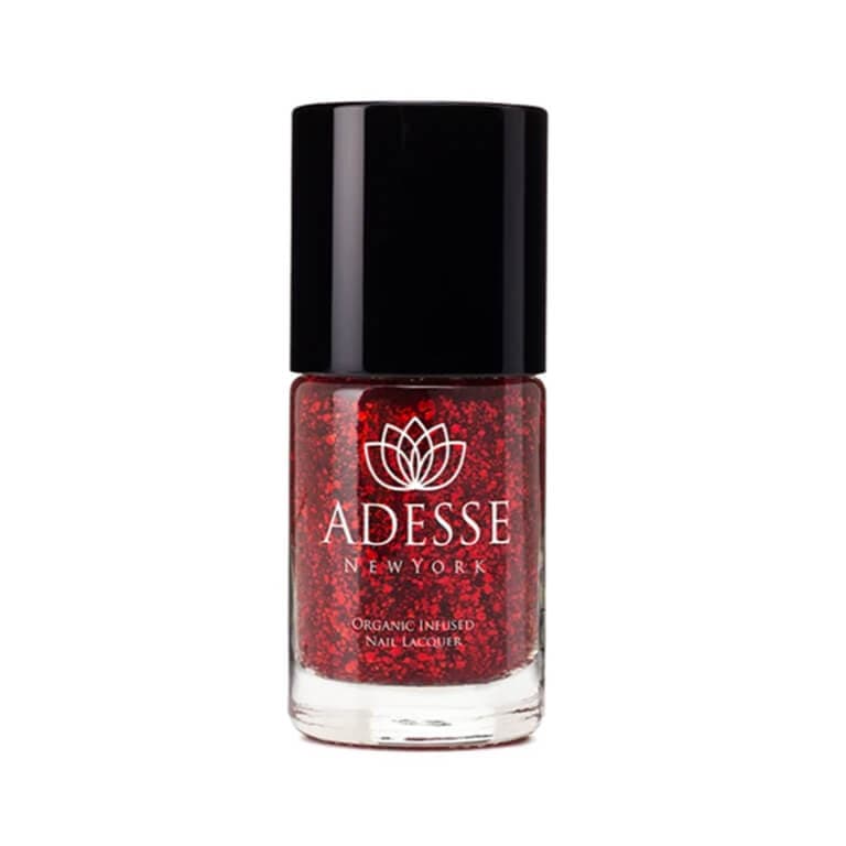 ADESSE NEW YORK Glitter Nail Lacquer in Ruby Slipper