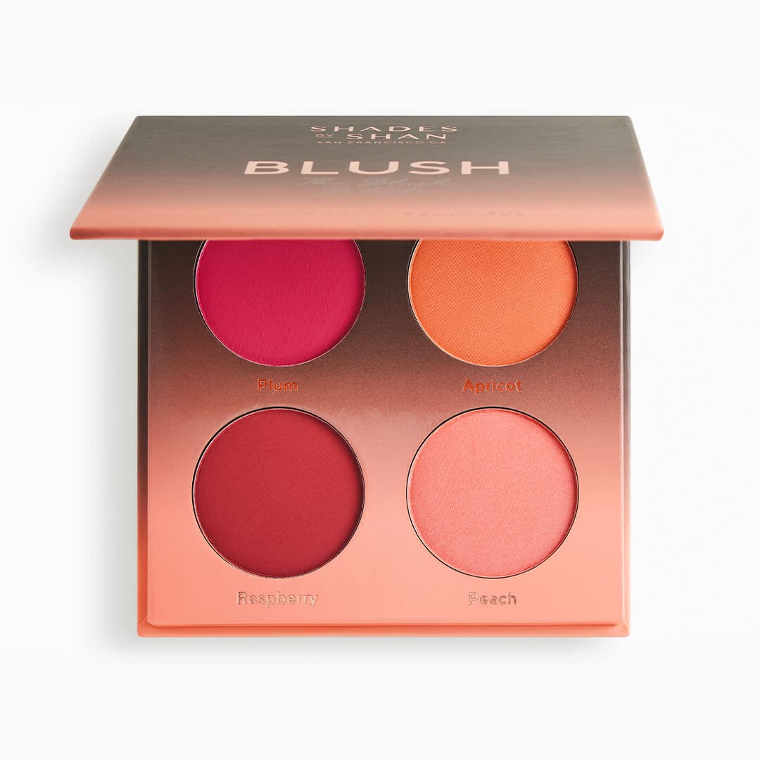 SHADES BY SHAN Blush Palette in Plum, Apricot, Raspberry, and Peach