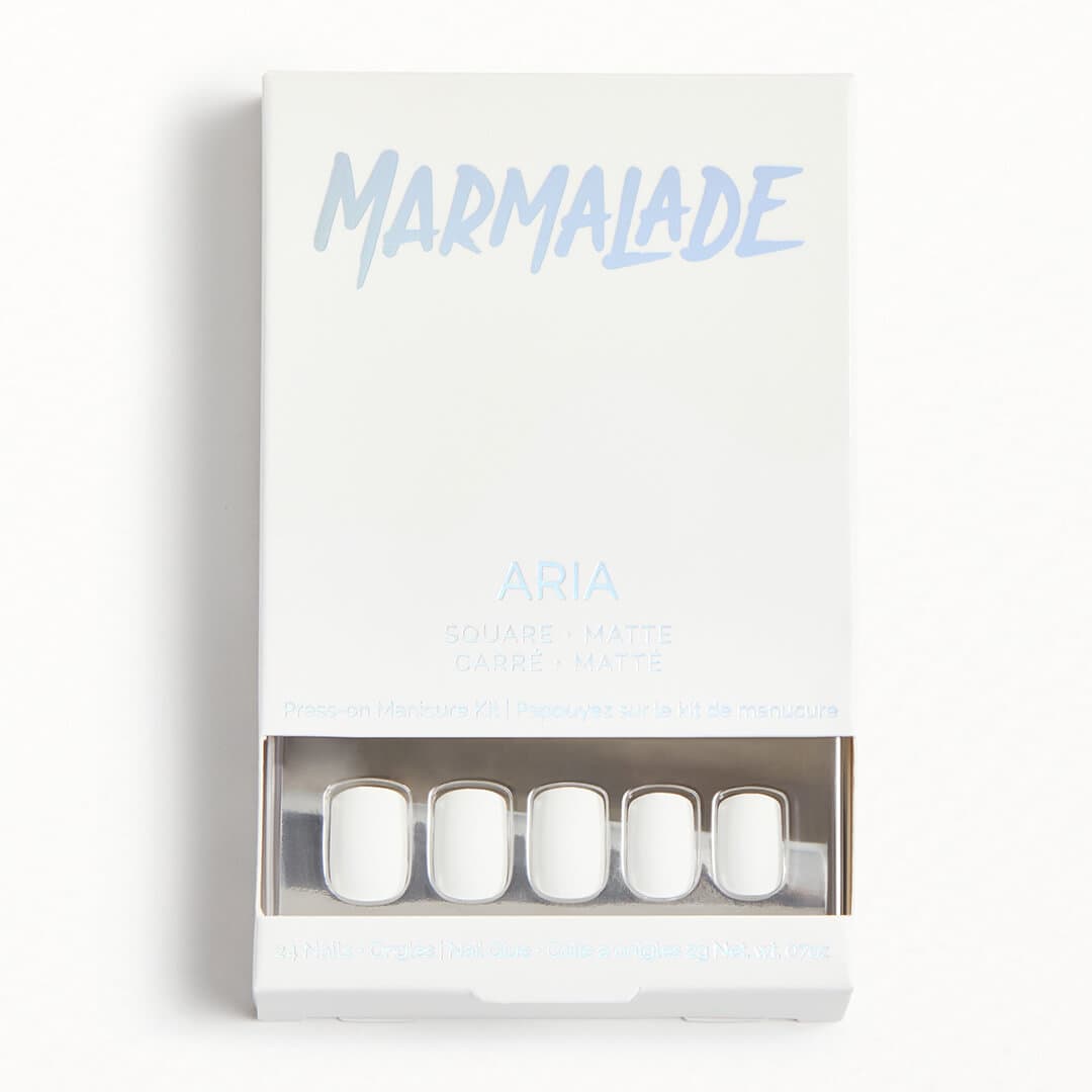 MARMALADE NAILS Press-on Manicure Kit in Aria | Square Matte White