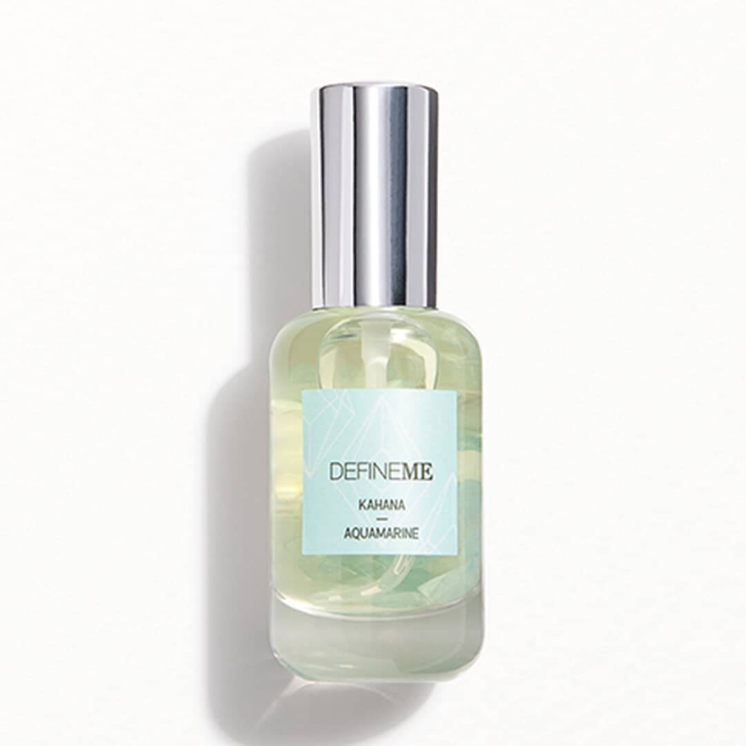 DEFINEME FRAGRANCE Crystal Infused Natural Perfume Mist In Kahana Aquamarine