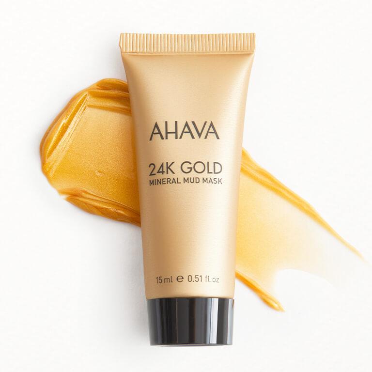 An image of AHAVA 24K Gold Mineral Mud Mask. 
