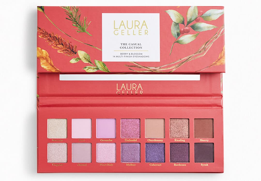 LAURA GELLER The Casual Collection 14 Multi-Finish Eyeshadow Palette in Berry & Blossom 