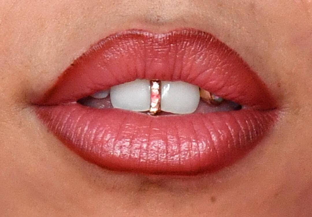 Close-up of FKA Twigs' lips