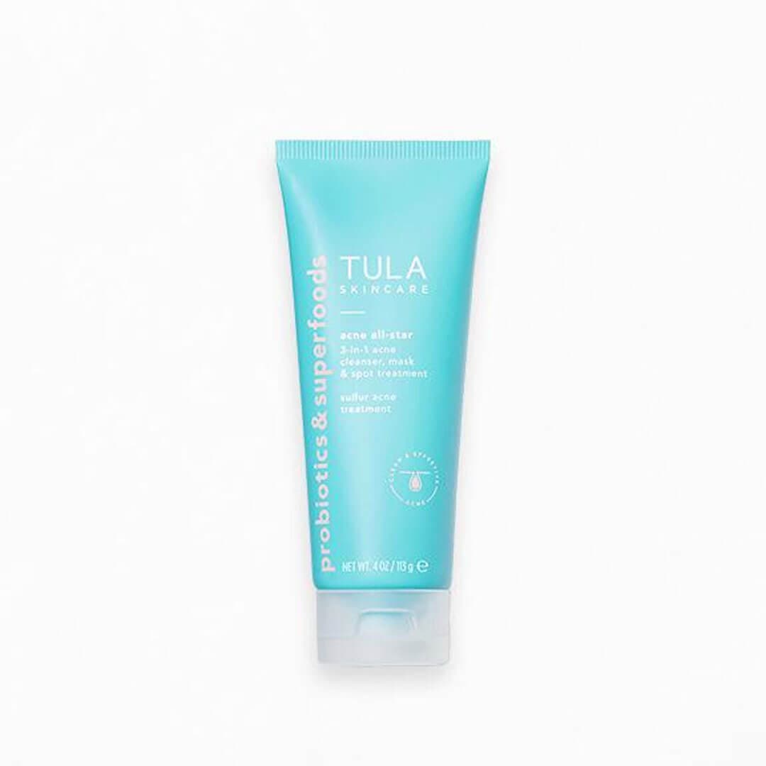 TULA SKINCARE Acne All Star 3-in-1 Acne Cleanser, Mask & Spot Treatment