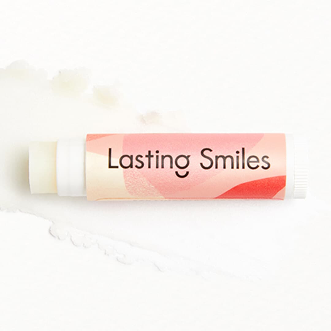 LASTING SMILES Strawberry Creme Blended Beverage Organic Lip Balm