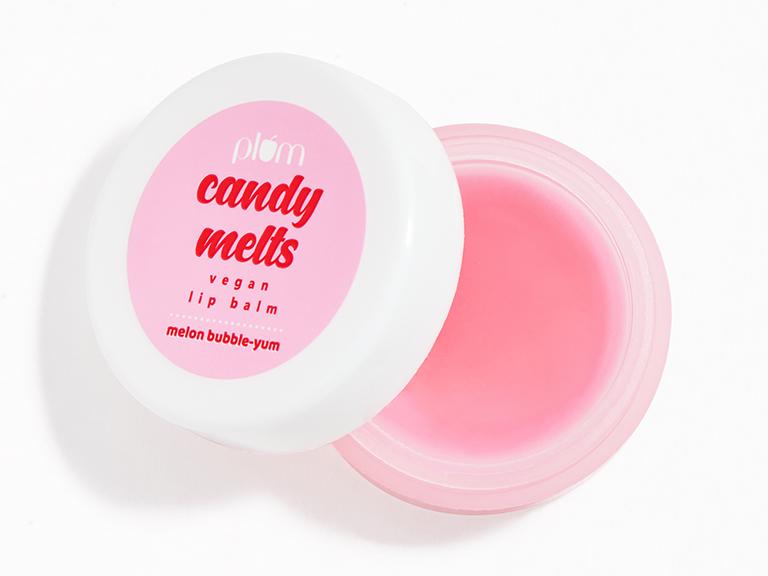 PLUM Candy Melts Vegan Lip Balm in Melon Bubble Yum