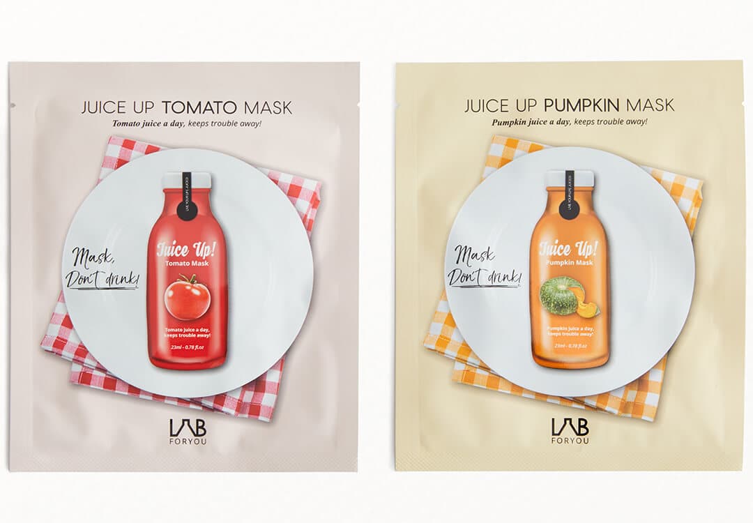 LAB FOR YOU Tomato and Pumpkin Sheet Mask Set