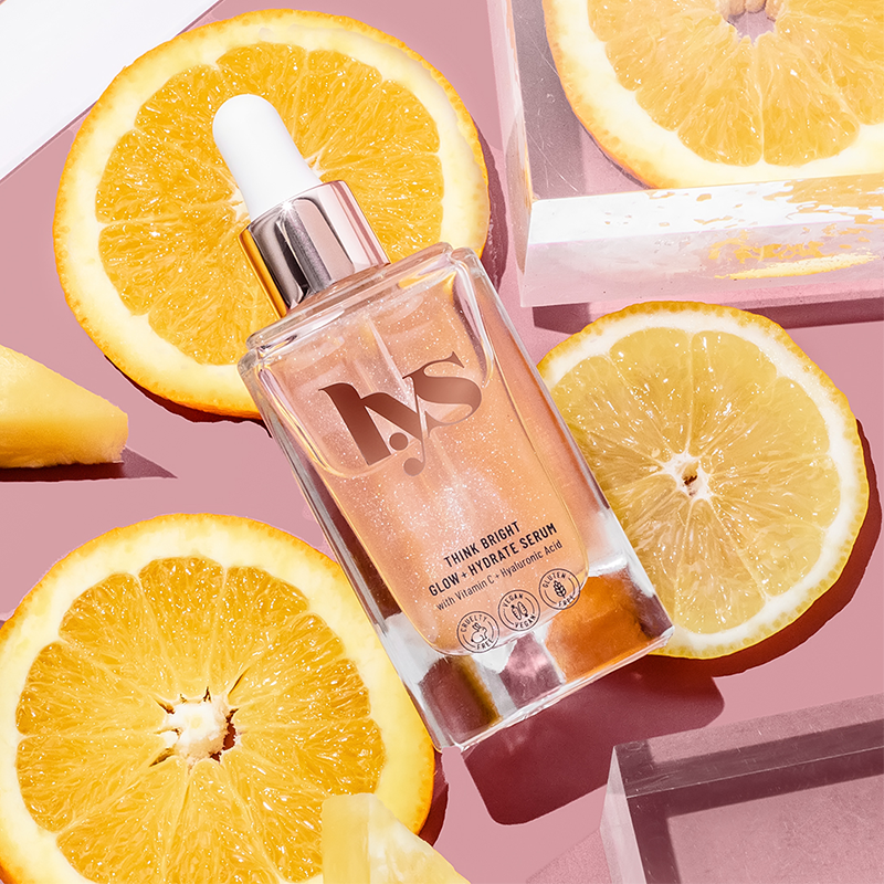 Think Bright Glow + Hydrate Serum with Vitamin C & Hyaluronic Acid ...