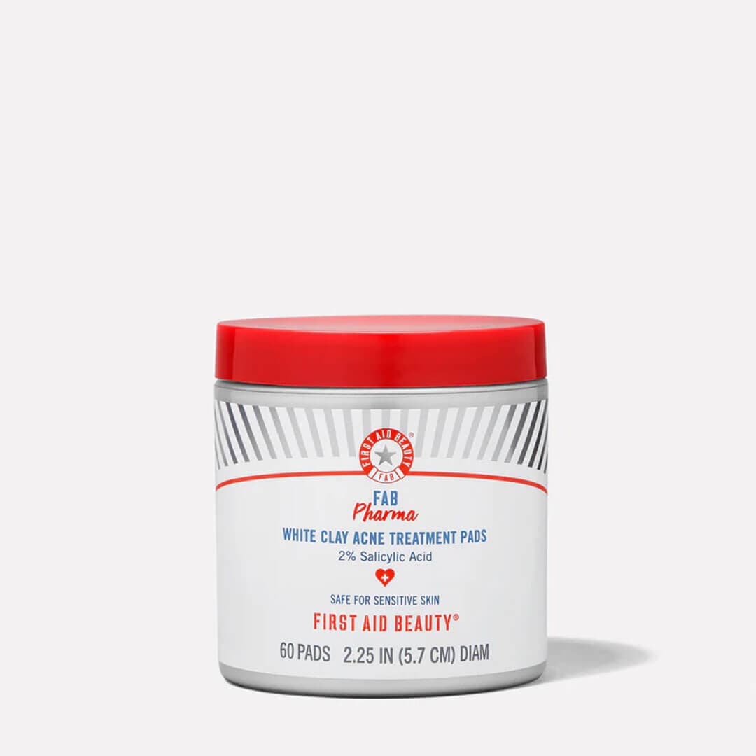 3 FIRST AID BEAUTY White Clay Acne Treatment Pads 2 Salicylic Acid 3 first aid beauty white clay acne treatment pads 2 salicylic acid