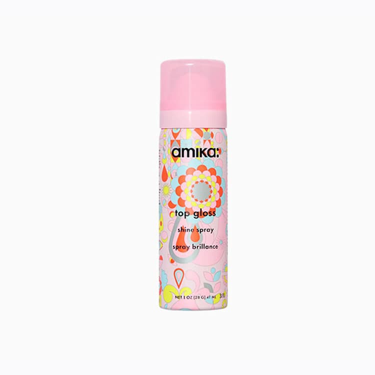 Amika Top Gloss Shine Spray 4.8 Oz - Vegan, UV Protection & Heat Shield For All Hair Types