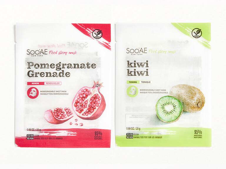 Story Pomegranate Kiwi Sheet Mask Duo SOO'AE | Skin | Treatment Sheet Mask | IPSY