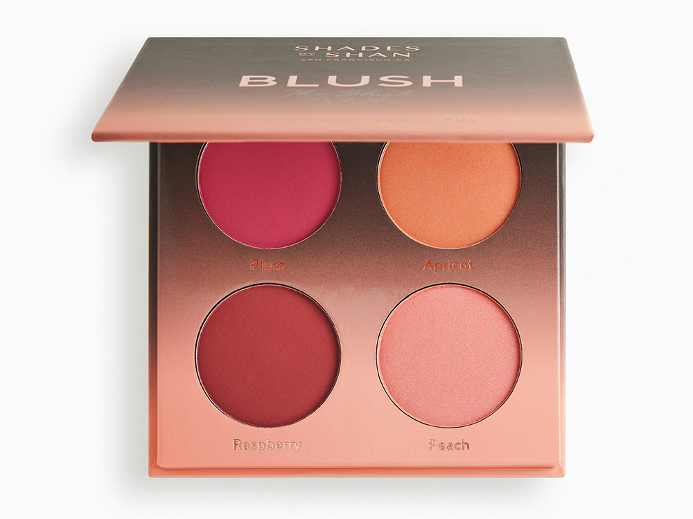 Blush Palette in Plum, Apricot, Raspberry, and Peach by SHADES BY SHAN