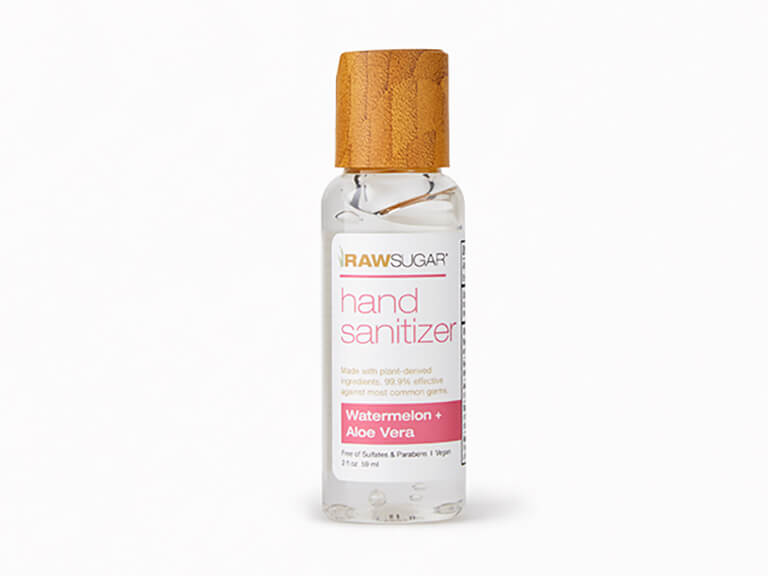Mini Hand Sanitizer in Watermelon + Aloe Vera by RAW SUGAR LIVING