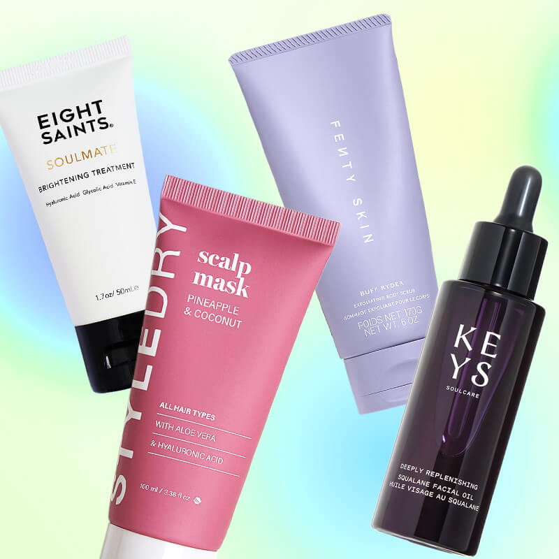 IPSY Shop product spoiler compilation including skincare, makeup, and perfume