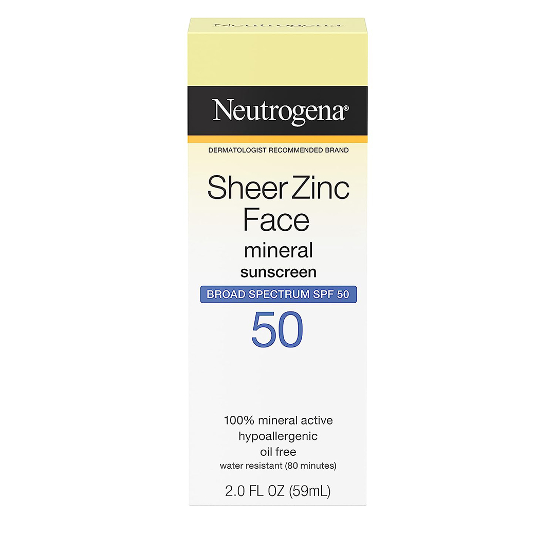 NEUTROGENA Sheer Zinc Dry-Touch SPF 50 Face Sunscreen