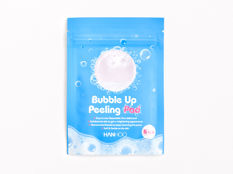 Bubble Up Peeling Pad with Collagen (Pack of 5 Pads) by HANHOO Skin