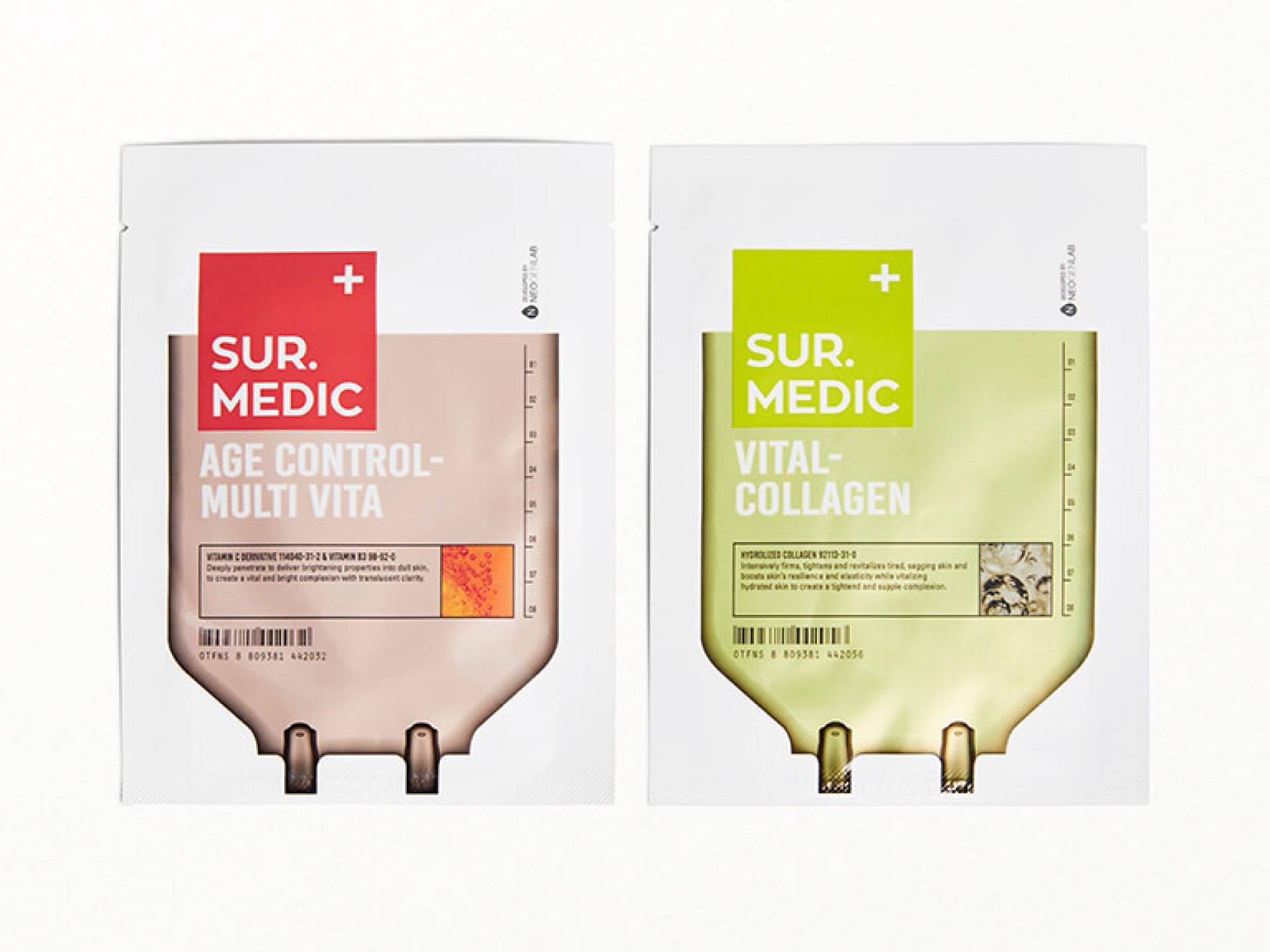 SUR.MEDIC+ Vital-Collagen & Age Control Multi-Vita Sheet Masks Duo