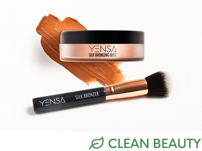 Silk Bronzing Base and Brush by YENSA BEAUTY Color Cheek Bronzer