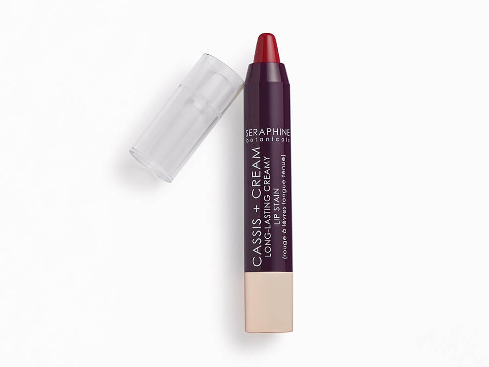 LongLasting Creamy Lip Stain in Cassis + Cream by SERAPHINE BOTANICALS