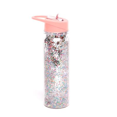 Pink Sparkle Glitter Kids Water Bottle