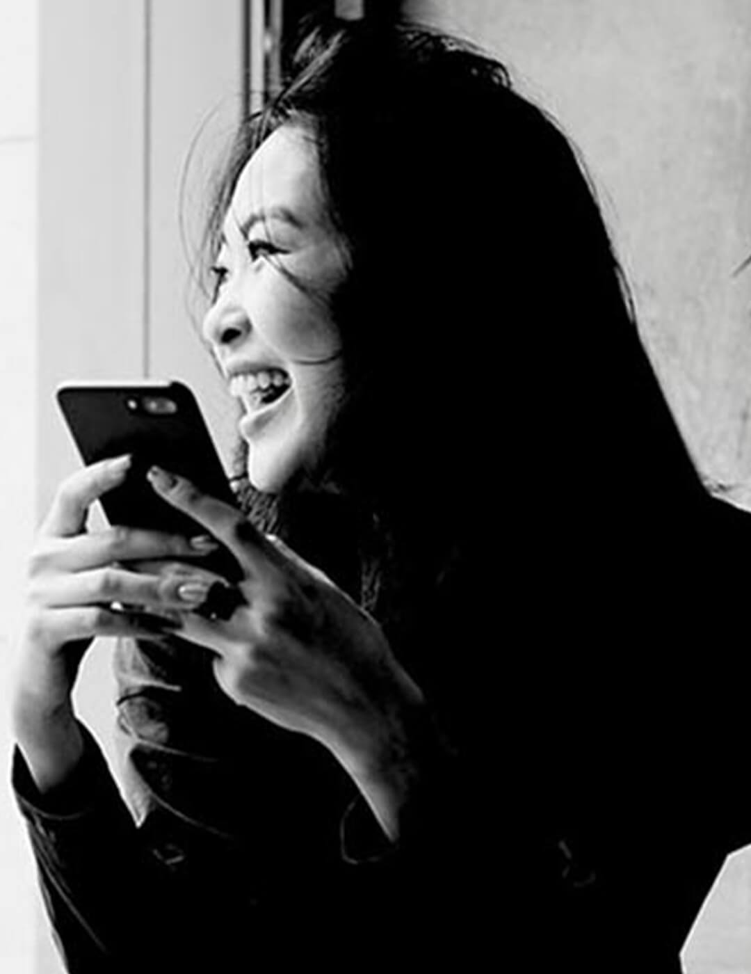 Sylvia Phann black and white portrait