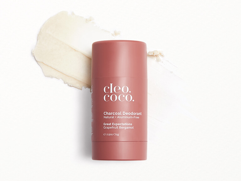 CLEO+COCO Charcoal Deodorant in Great Expectations, Grapefruit Bergamot