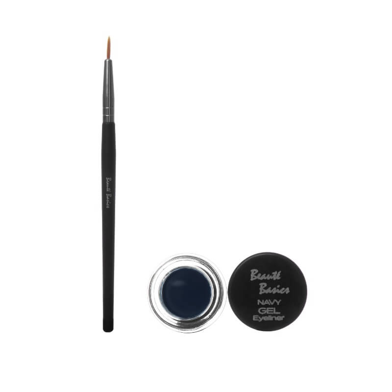 Gel Eyeliner with Gel Eyeliner Brush by BEAUTE BASICS, Color, Eyes, Eyeliner