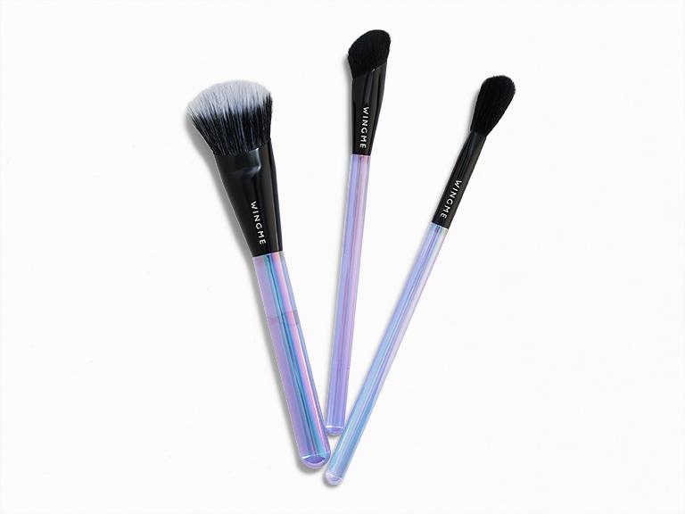 3 Piece Face Brush Set by ACE BEAUTE, Color, Palettes & Sets, Brush Sets