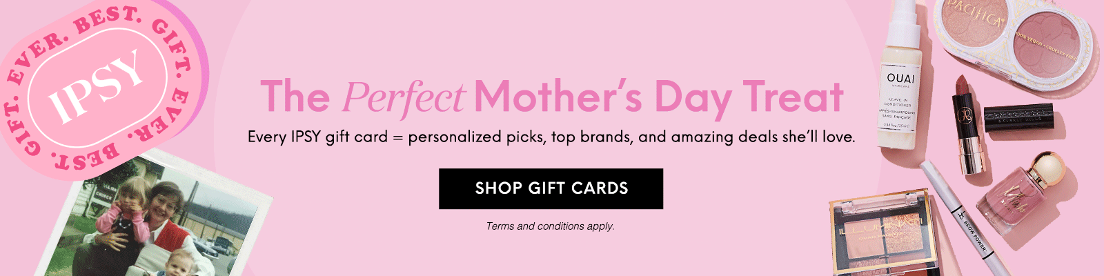 April 2022 Mothers Day Gift Cards Banner Desktop