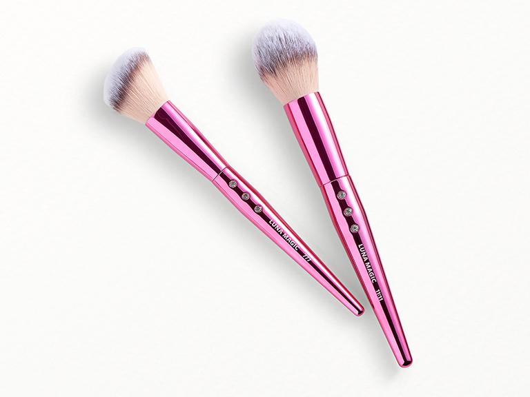 Luna Magic Blend-It-Girl Eye Makeup Brush Set with Holographic Pouch