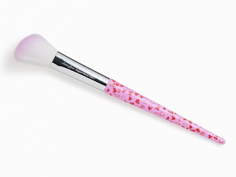 1pc Love Heart Shape Large Powder Brush With Base, Soft Mushroom Head Nail  Art Dust Brush For Makeup And Nail Art Tools, Soft Bristles, Pink
