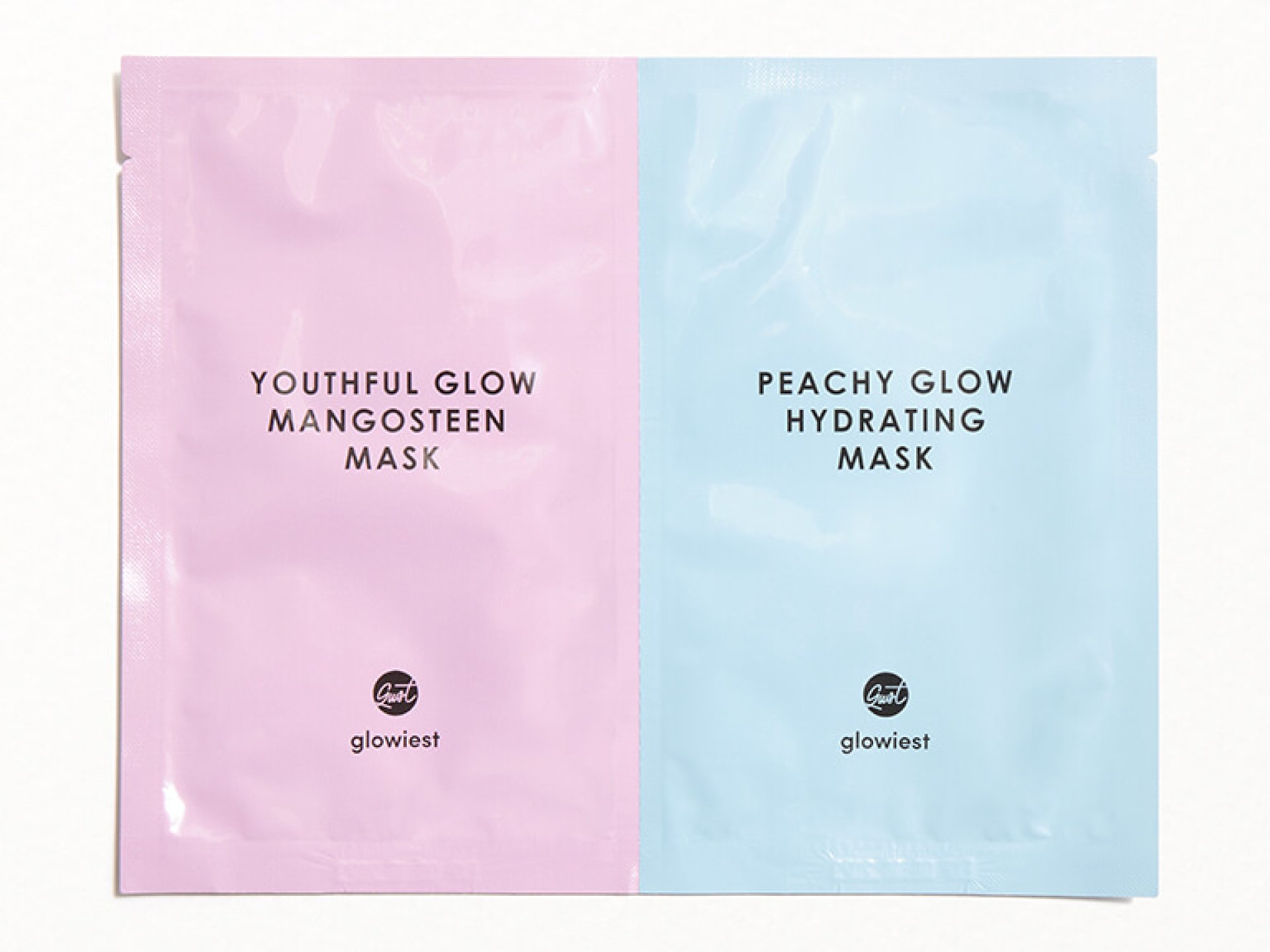 GLOWIEST Peachy Glow and Mangosteen Sheet Mask Duo