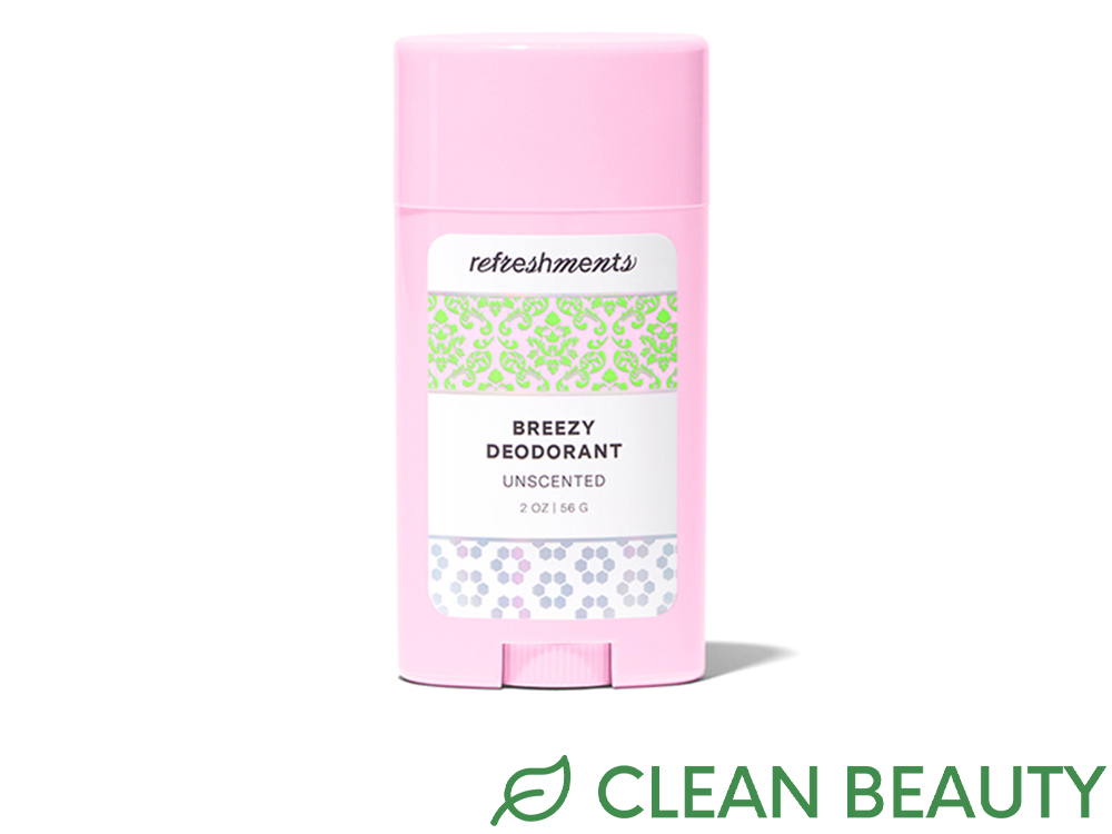 REFRESHMENTS Breezy Deodorant in Unscented_Clean